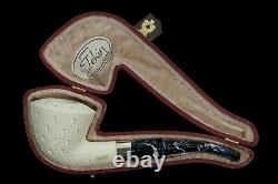 Medium Lattice Dublin Pipe By Tekin-new-block Meerschaum Handmade W Case#477