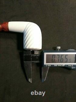 Meerschaum 100% block pipe carved by CELEBI in Turkey bill, bowl lines straight