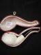 Meerschaum 100% Block Pipe Hand Carved By Celebi In Turkey Dot/ Small Bent