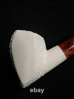 Meerschaum 100% block pipe hand carved by CELEBI in Turkey custom bent