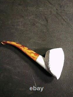 Meerschaum 100% block pipe hand carved by CELEBI in Turkey custom bent