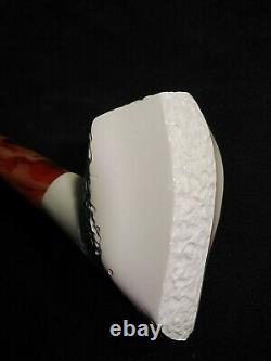 Meerschaum 100% block pipe hand carved by CELEBI in Turkey custom bent