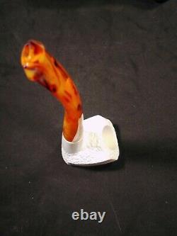 Meerschaum 100% block pipe hand carved by CELEBI in Turkey custom bent