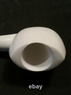 Meerschaum 100% block pipe hand carved by CELEBI in Turkey smooth oval slt. Bent