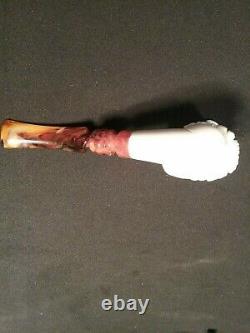 Meerschaum BACCHUS 100%block handcarved by CELEBI inTurkey new Pipe in case