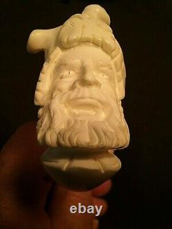 Meerschaum BACCHUS 100%block handcarved by CELEBI inTurkey new Pipe in case