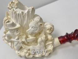 Meerschaum Block Pipe By Master Carver Sadik Yanik-limited Woodsman Collection