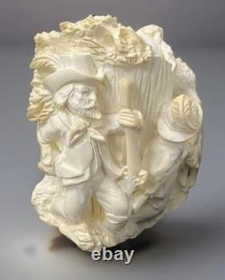Meerschaum Block Pipe By Master Carver Sadik Yanik-limited Woodsman Collection