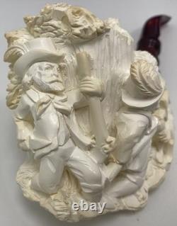 Meerschaum Block Pipe By Master Carver Sadik Yanik-limited Woodsman Collection
