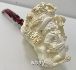 Meerschaum Block Pipe By Master Carver Sadik Yanik-limited Woodsman Collection