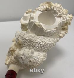 Meerschaum Block Pipe By Master Carver Sadik Yanik-limited Woodsman Collection