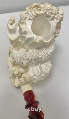 Meerschaum Block Pipe By Master Carver Sadik Yanik-limited Woodsman Collection