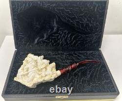 Meerschaum Block Pipe By Master Carver Sadik Yanik-limited Woodsman Collection