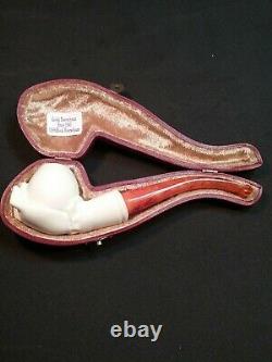 Meerschaum LADY EGG 100%block hand carved by CELEBI in Turkey new Pipe in case