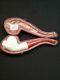 Meerschaum Lady Egg 100%block Hand Carved By Celebi In Turkey New Pipe In Case