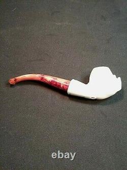 Meerschaum LADY EGG 100%block hand carved by CELEBI in Turkey new Pipe in case