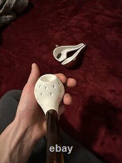 Meerschaum Pipe Altinok Block Meerschaum Hand Carved 4.5 Mm Draft Hole