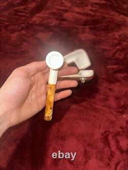 Meerschaum Pipe Block Meerschaum Altinok Straight Billiard 4mm DraftHole