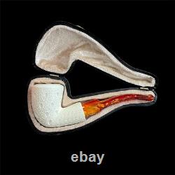 Meerschaum Pipe handmade smoking tobacco pipe unsmoked block meerschaum pipe wit