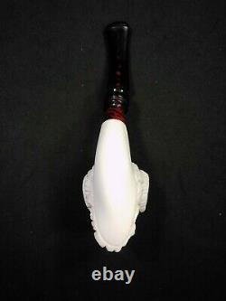 Meerschaum RAM 100%block hand carved by CELEBI in Turkey new Pipe in case