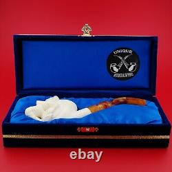 Mermaid Block Meerschaum Pipe, With Case, Unique Meerschaum Pipes, Nude Lady