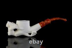 Mermaid Smoking Pipe Block Meerschaum-NEW Handmade Custom Made Fitted Case#1198