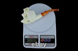 Mermaid Smoking Pipe Block Meerschaum-NEW Handmade Custom Made Fitted Case#1250