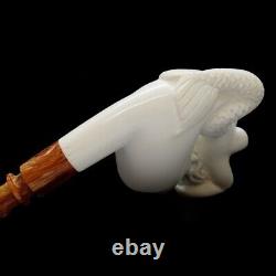 Mermaid Smoking Pipe Block Meerschaum-NEW Handmade Custom Made Fitted Case#1505