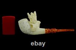 Mermaid Smoking Pipe Block Meerschaum-NEW Handmade Custom Made Fitted Case#467