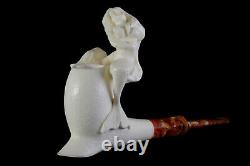 Mermaids Smoking Pipe Block Meerschaum-NEW Handmade Custom Made Fitted Case#571