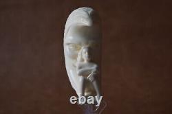 Moon & Nude Lady Pipe By Ali Block Meerschaum Handmade NEW With Case#1565