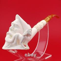 Moon Nude Naked Lady Block Meerschaum Pipe, With Case, Unique Meerschaum Pipes