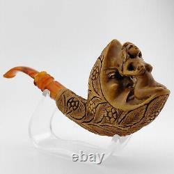 Moon Nude Naked Lady Block Meerschaum Pipe, With Case, Unique Meerschaum Pipes