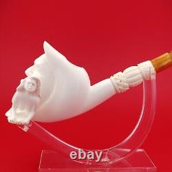 Moon Nude Naked Lady Block Meerschaum Pipe, With Case, Unique Meerschaum Pipes