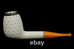 Muhsin Lattice Egg PIPE-BLOCK MEERSCHAUM-NEW-HAND CARVED W Case#1079