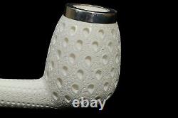 Muhsin Lattice Egg PIPE-BLOCK MEERSCHAUM-NEW-HAND CARVED W Case#1079