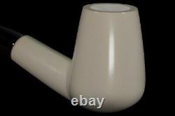 Muhsin Smooth Brandy PIPE-BLOCK MEERSCHAUM-NEW-HAND CARVED W Case#1234