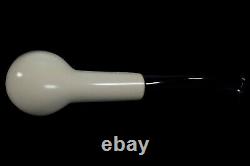 Muhsin Smooth Brandy PIPE-BLOCK MEERSCHAUM-NEW-HAND CARVED W Case#1234