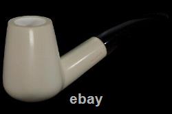 Muhsin Smooth Brandy PIPE-BLOCK MEERSCHAUM-NEW-HAND CARVED W Case#1234