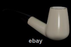 Muhsin Smooth Brandy PIPE-BLOCK MEERSCHAUM-NEW-HAND CARVED W Case#1234