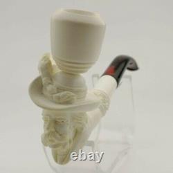 Musketeer D'artagnan Block Meerschaum Pipe With Case, Unique Meerschaum Pipes