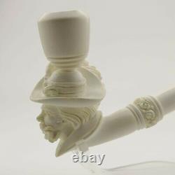 Musketeer D'artagnan Block Meerschaum Pipe With Case, Unique Meerschaum Pipes