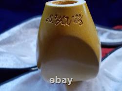 NIB SADIK YANIK FREEHAND BLOCK MEERSCHAUM PIPE 9+ LONG With 30- 9MM FILTERS -5