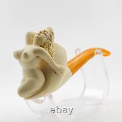 Naked Lady Block Meerschaum Pipe, With Case, Unique Meerschaum Pipes