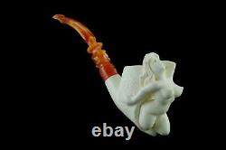 Naked Lady Pipe By Cevher Ornate Bowl New Block Meerschaum Handmade W Case#466