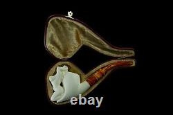 Naked Lady Pipe By Cevher Ornate Bowl New Block Meerschaum Handmade W Case#466