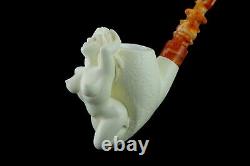 Naked Lady Pipe By Cevher Ornate Bowl New Block Meerschaum Handmade W Case#466