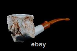 Natural Raw Looking Pipe BY ALI Block Meerschaum-NEW HANDMADE W CASE#1501