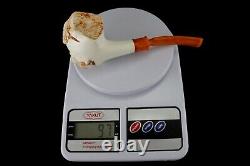 Natural Raw Looking Pipe BY ALI Block Meerschaum-NEW HANDMADE W CASE#1501