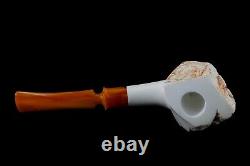 Natural Raw Looking Pipe BY ALI Block Meerschaum-NEW HANDMADE W CASE#1501